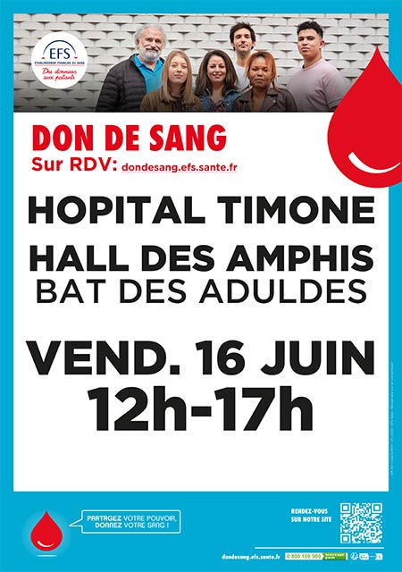 Illustration de l'événement don du sang qui aura lieu le 16 juin