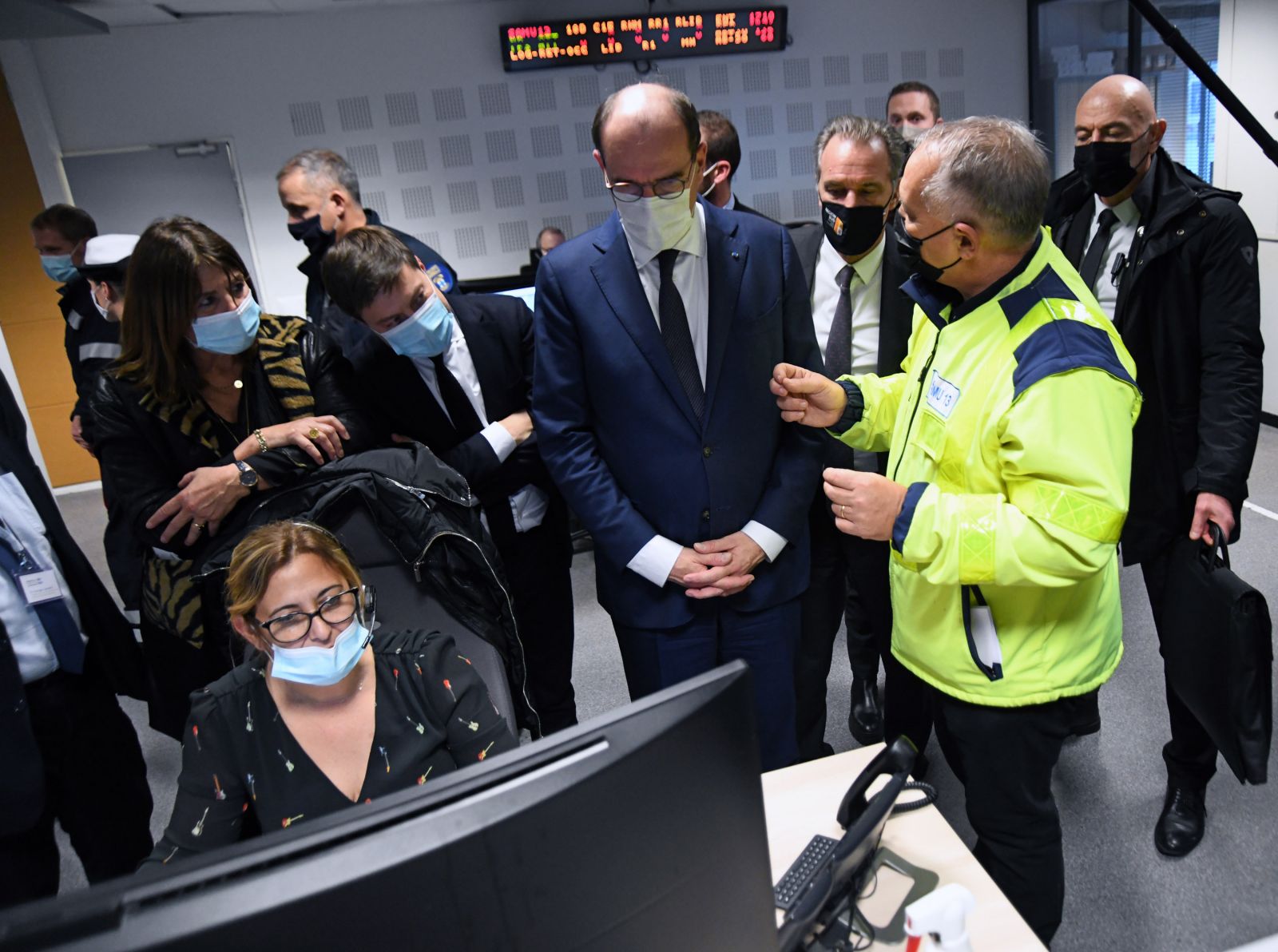 Visite de Jean CASTEX au SAMU 13 à la Timone, lundi 13 janvier 2021