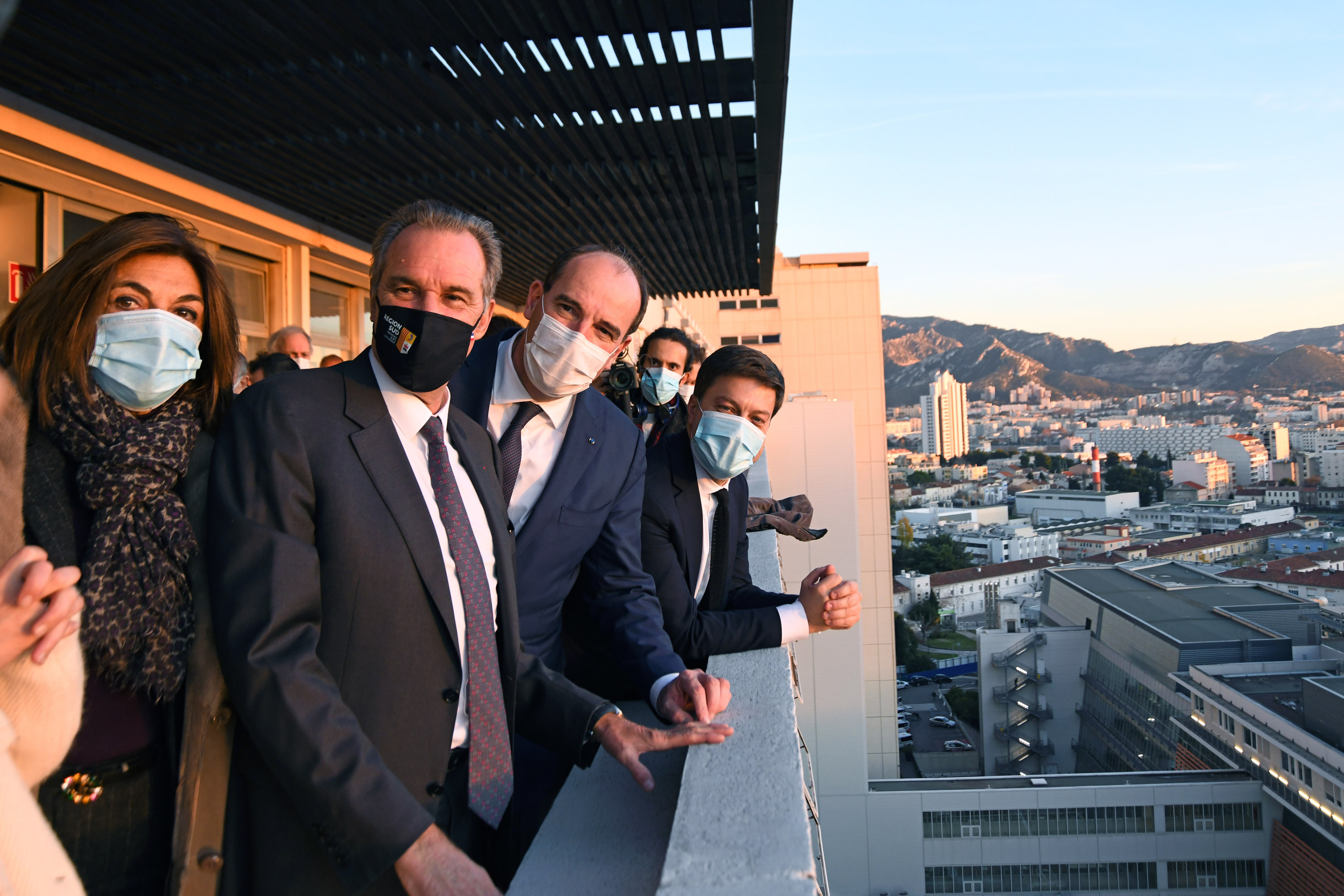 Visite de Jean CASTEX au SAMU 13 à la Timone, lundi 13 janvier 2021