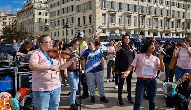 Team building réussi : l’IRFSS se mobilise pour Octobre rose, les participants