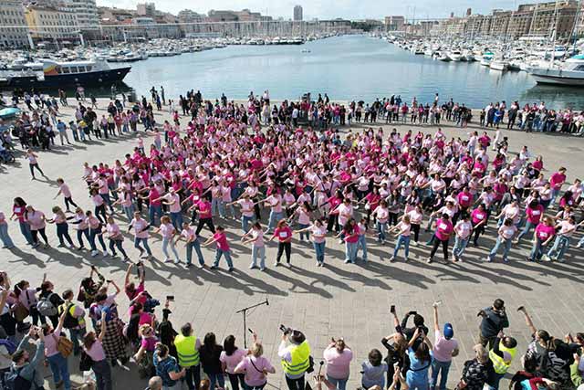 Team building réussi : l’IRFSS se mobilise pour Octobre rose, les participants