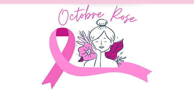 Illustration événement organisés pour le 15 octobre et la journée de sensibilisation octobre rose