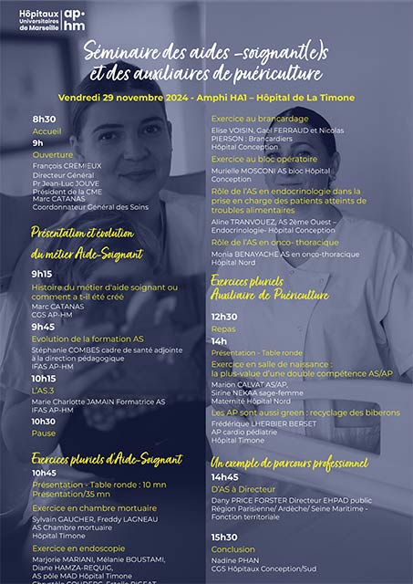 Affiche du séminaire des aides soignantes