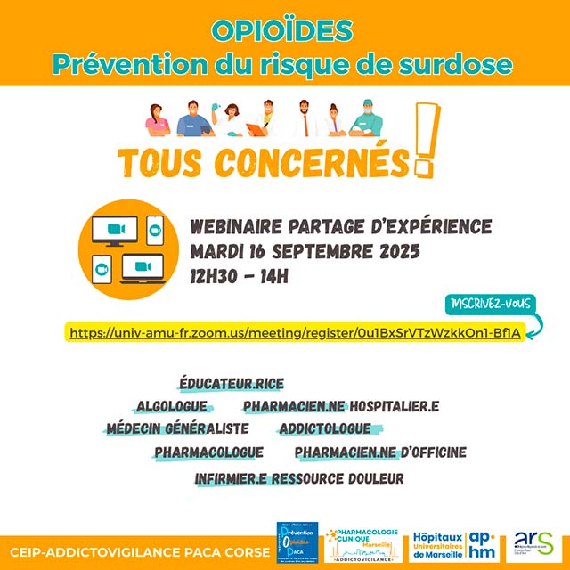 Webinaire Pharmacien.nes d’officine – CEIP-Addictovigilance PACA Corse