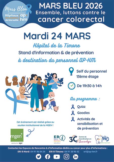 Mars Bleu 2026 : l'AP-HM mobilisée