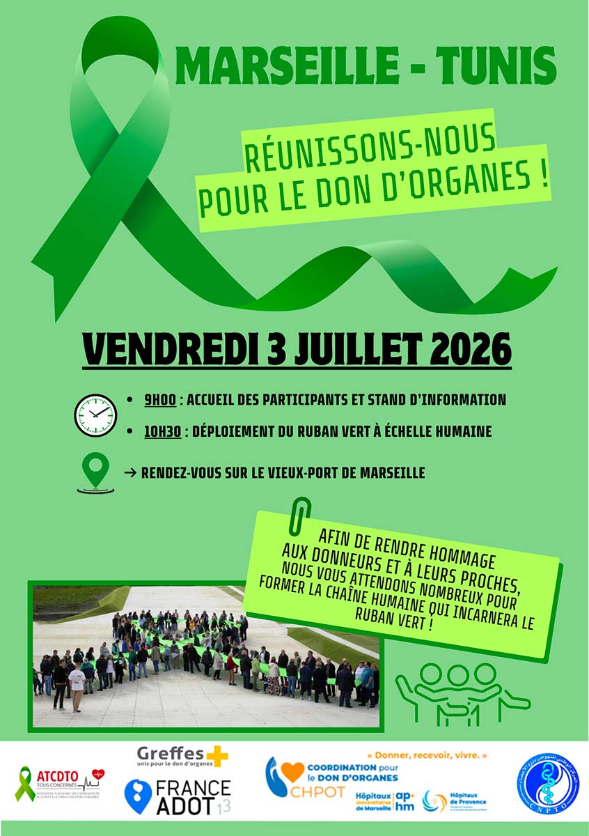 Marseille - Tunis réunissons-nous pour le don d'organes!