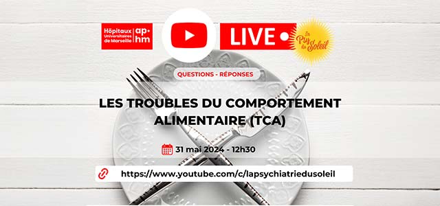 Illustration du live Les troubles du comportement alimentaire de la chaine youtube de la psy du soleil