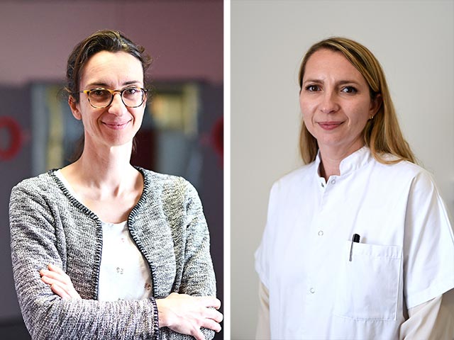 Illustration de l'article à propos des femmes chercheuse s à l'AP-HM, portrait des professeurs Pascale TOMASINI et Emeline TABOURET