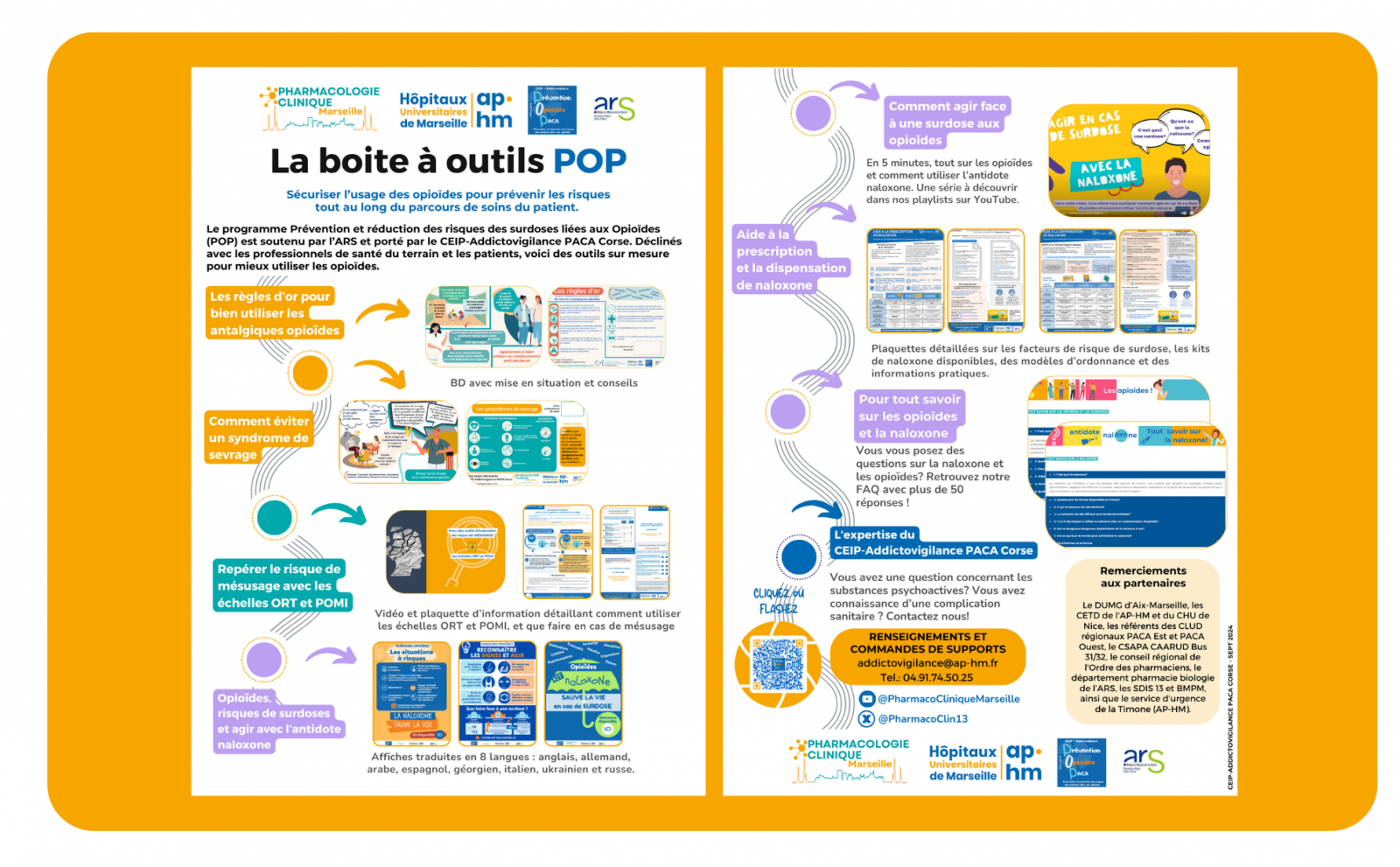 Deux visuels de la boite à outils avec des images cliquables vers les documents et vidéos 