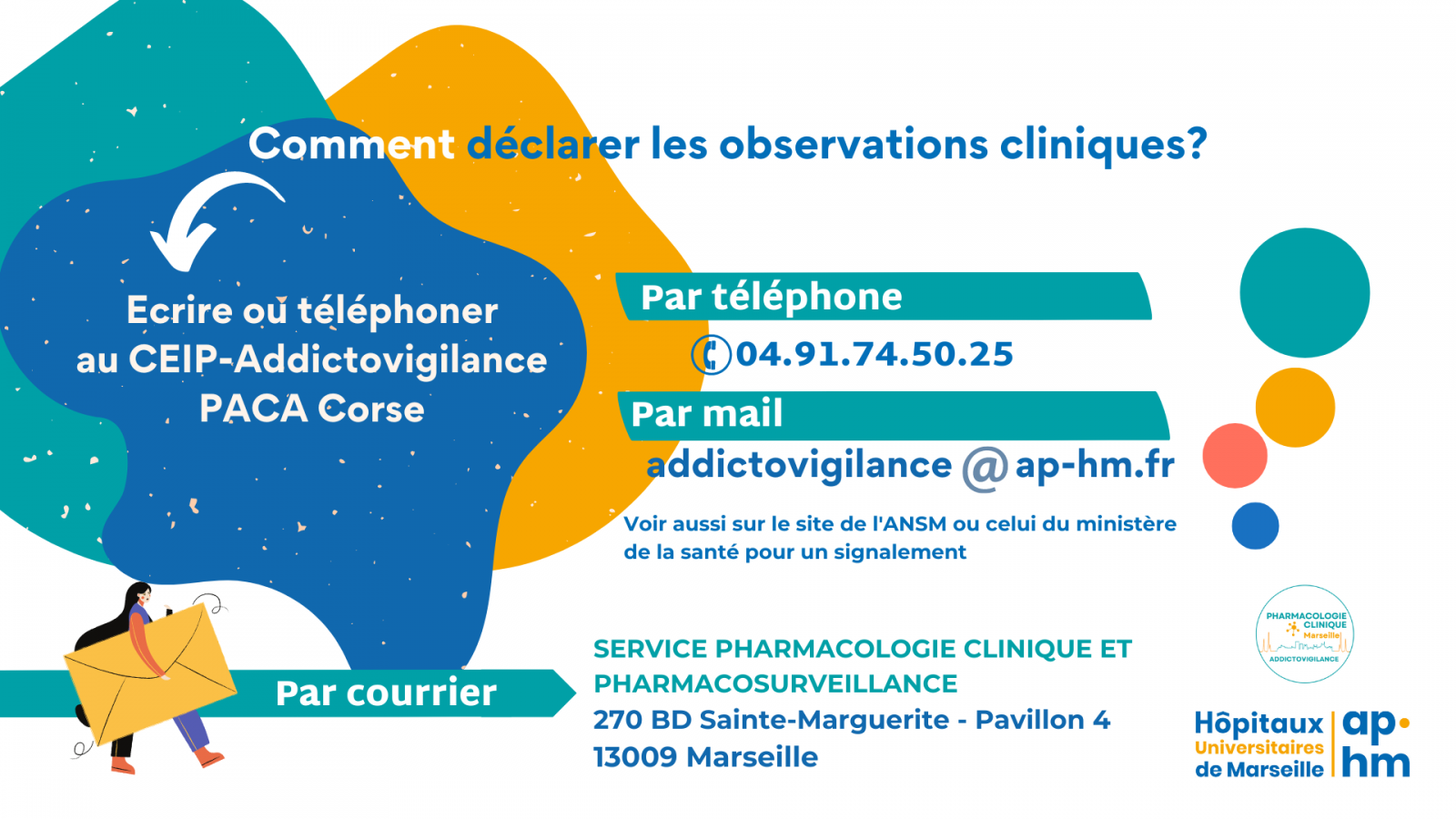 Les contacts pour déclarer une observation clinique