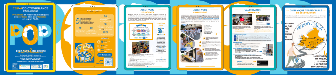 Visuel présentant des images du bilan du programme POP - Acte 2