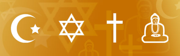 Image représentant les diférents symboles des cultes présents à l'AP-HM