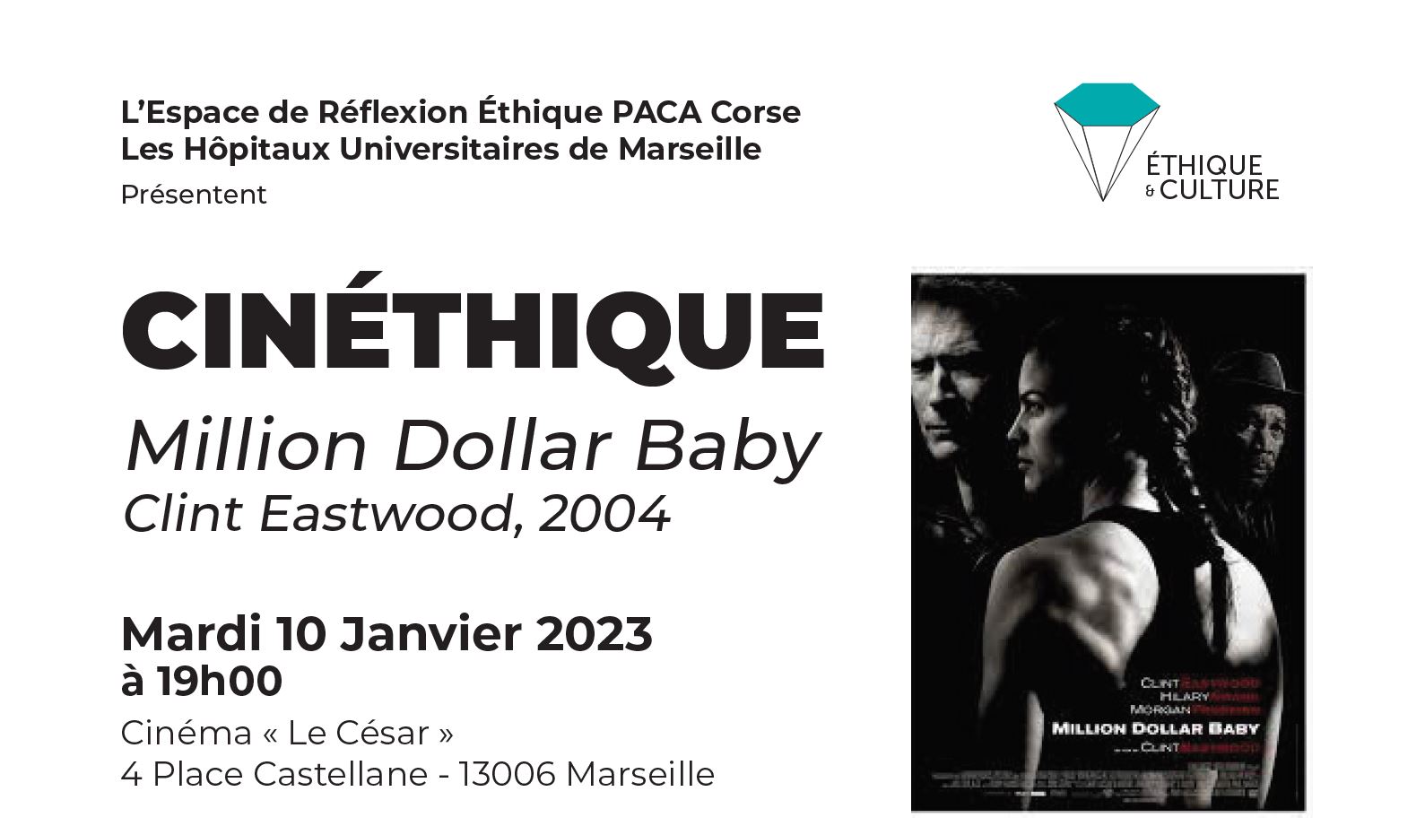 événement cinéthique sur le film Million dollar baby de Clint Eastwood