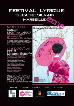 Affiche Festival lyrique 2012 - Théâtre Silvain - Marseille