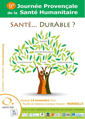 Affiche de la 9ème Journée Provençale de la Santé Humanitaire