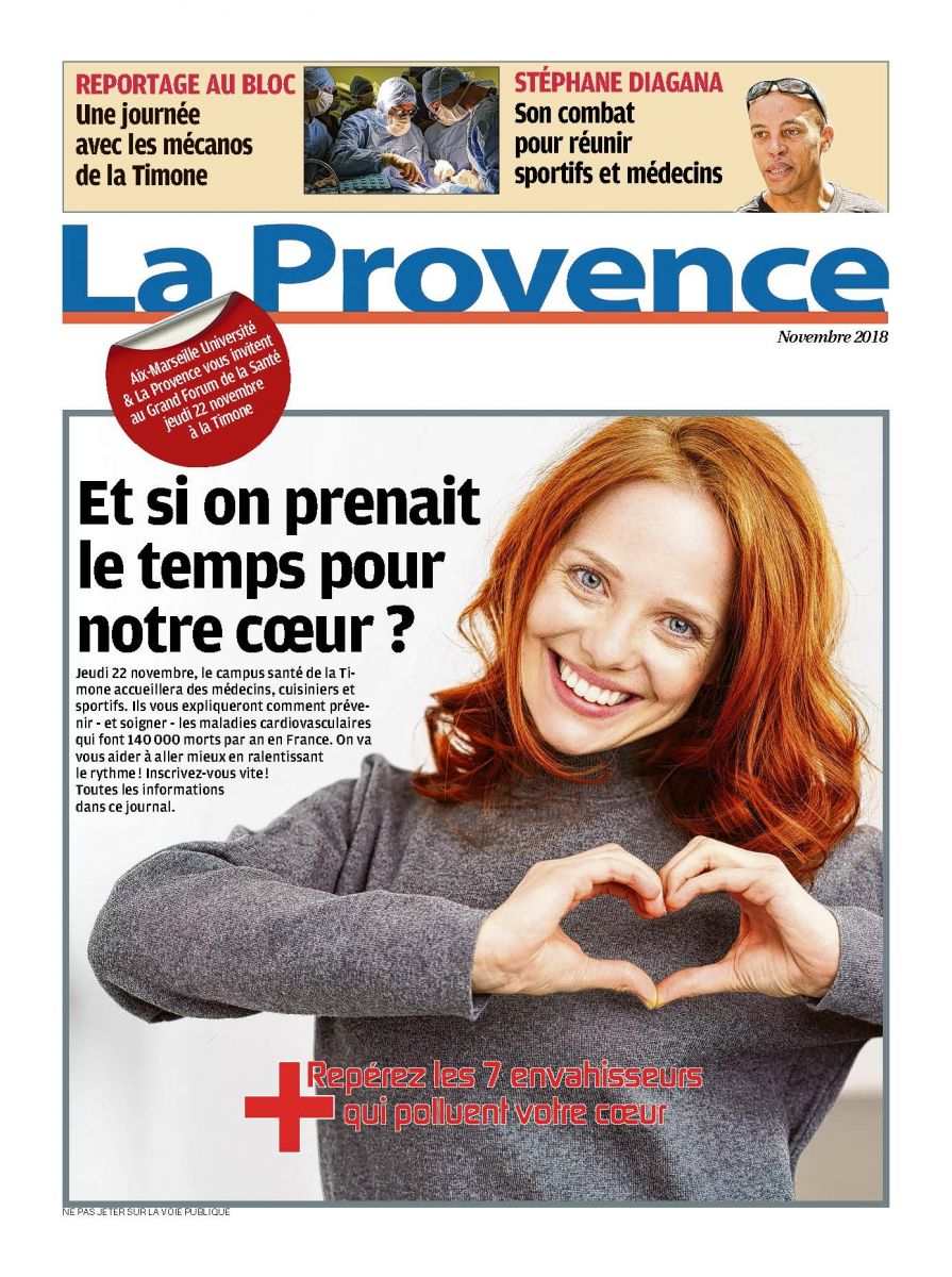 Une du supplément « Grand Forum Santé » de La Provence, novembre 2018