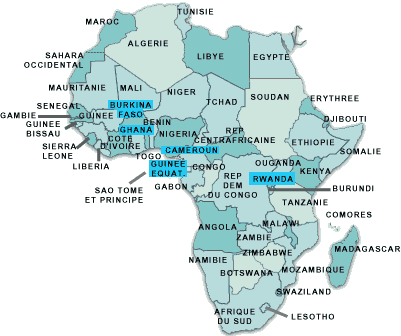Carte de l'Afrique