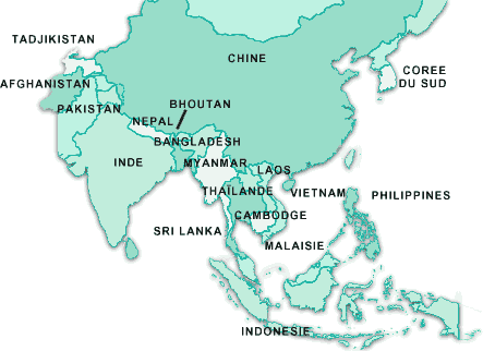 Carte de l'Asie