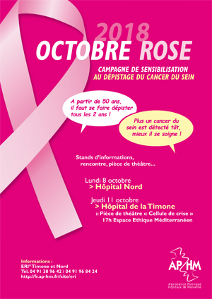 Affiche Octobre Rose 2018 à l'AP-HM