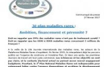 Appel à un 3ème Plan de Maladies Rares 