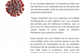 Informations Journée National du syndrome de RETT LE 7 8 novembre COVID-19 – EN PRATIQUE