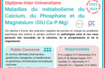 DIU des maladies du métabolisme du calcium, du phosphate et du magnésium (DIU Ca-P-Mg)