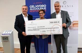 CORANIA remet un chèque de 100 000 € à l’AP-HM